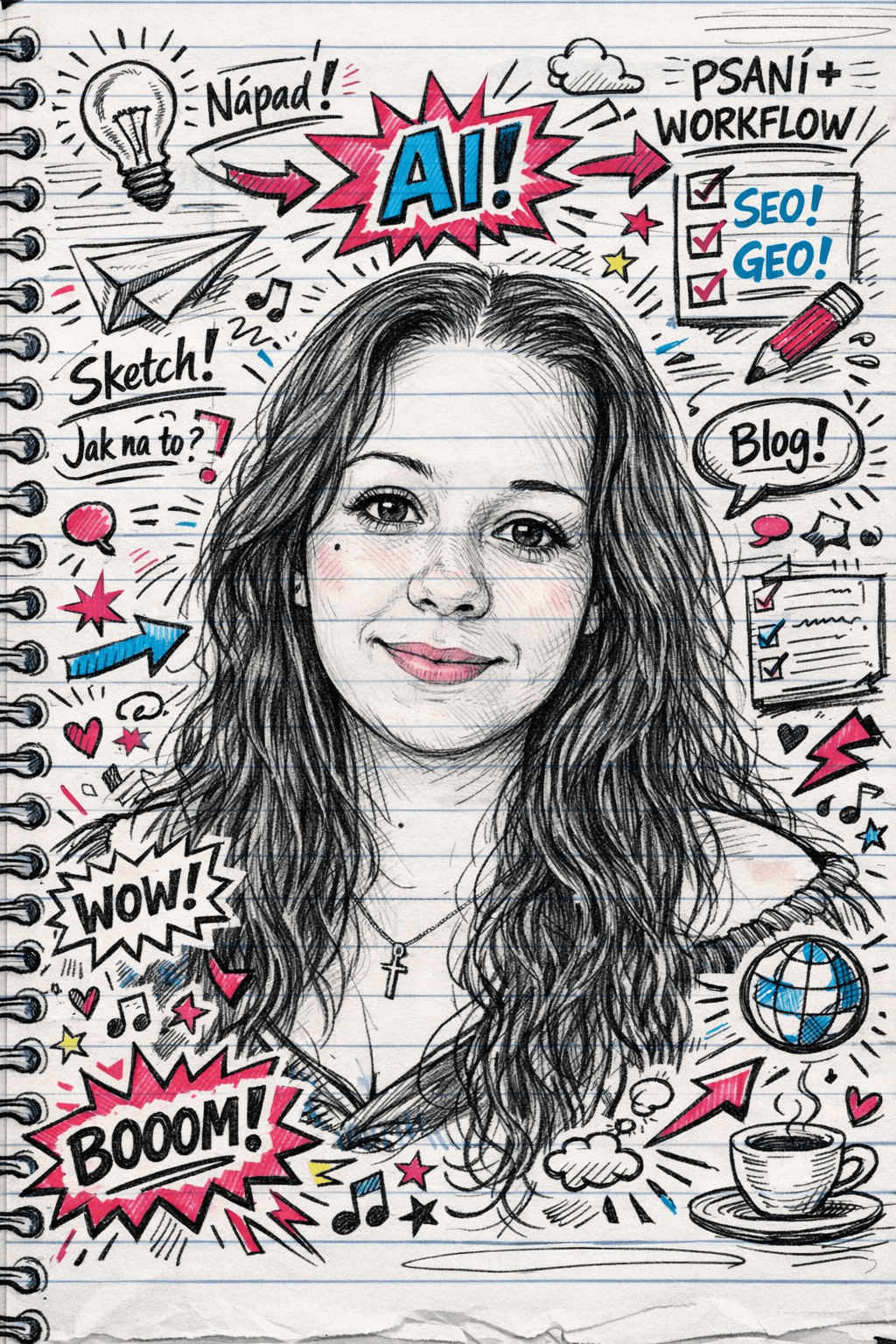 Tereza Loskotová - copywriterka dělající vizualizaci